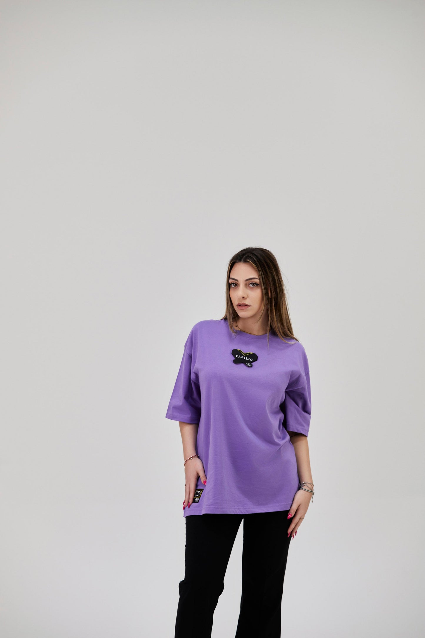 Lavanda - T-Shirt cotone oversize - papilioforpeople