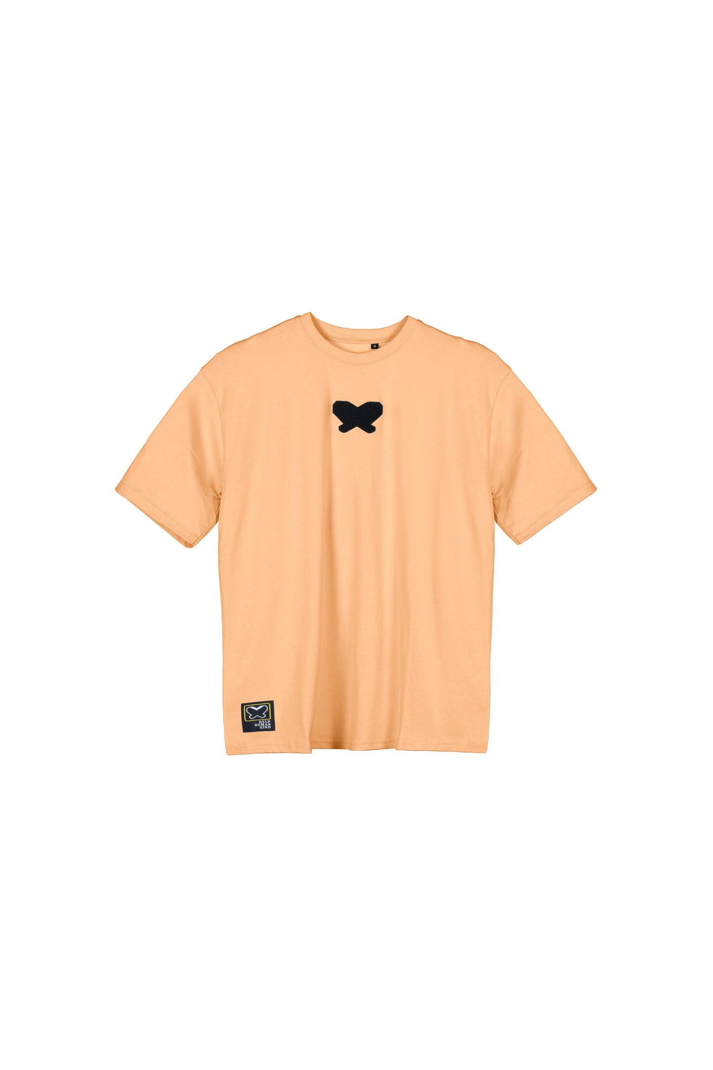 T-shirt in tessuto cotone oversize - Albicocca - papilioforpeople