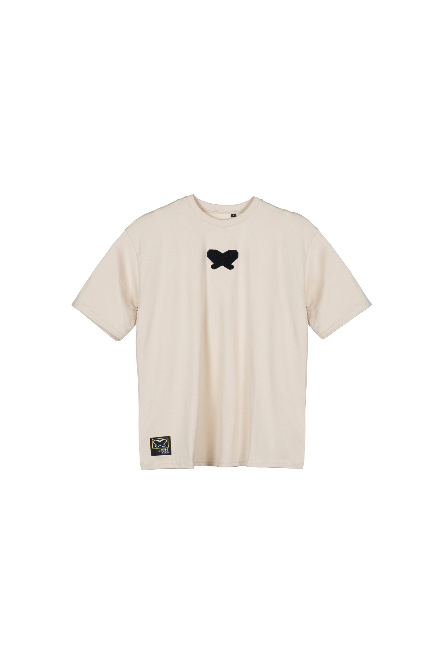 T-shirt in tessuto cotone oversize - Avorio - papilioforpeople