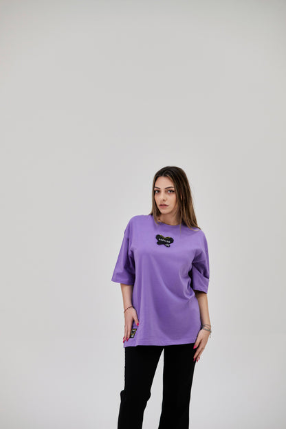 Lavanda - T-Shirt cotone oversize - papilioforpeople