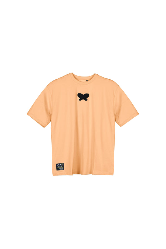 T-shirt in tessuto cotone oversize - Albicocca - papilioforpeople