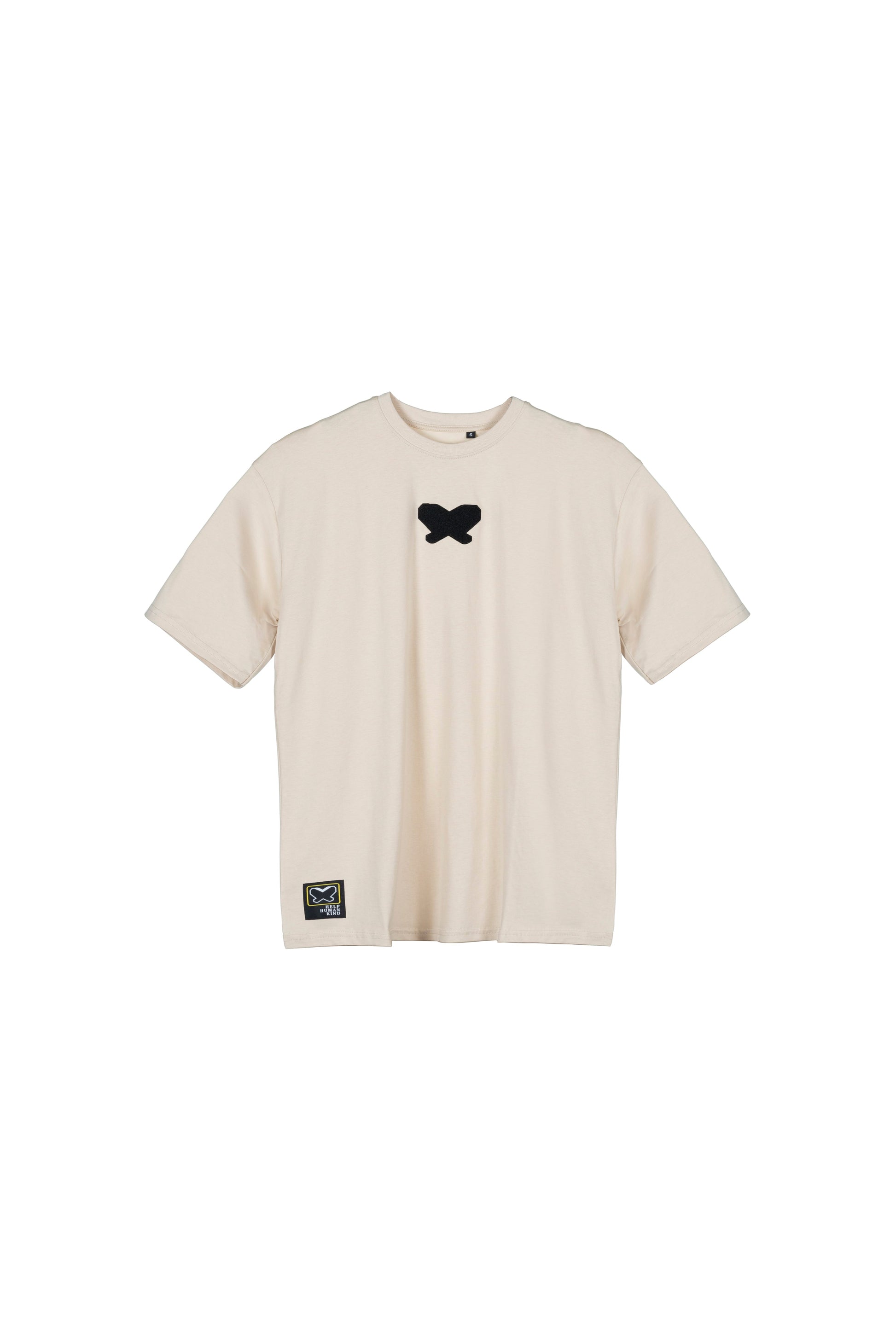 T-shirt in tessuto cotone oversize - Avorio - papilioforpeople