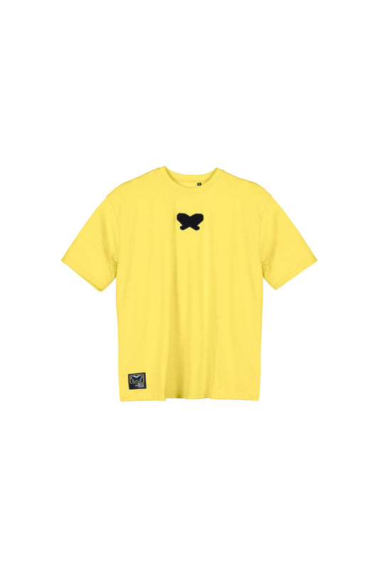 T-shirt in tessuto cotone oversize - Giallo - papilioforpeople